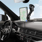 Wireless Car Charger Mount, 15W Dual Coil Rotatable Car Phone Holder Wireless Charger For Samsung Galaxy Z Fold 6/5/4/3/2, Z Flip, S25/S24/S23/S22 Series And Iphone, Car Charger Included