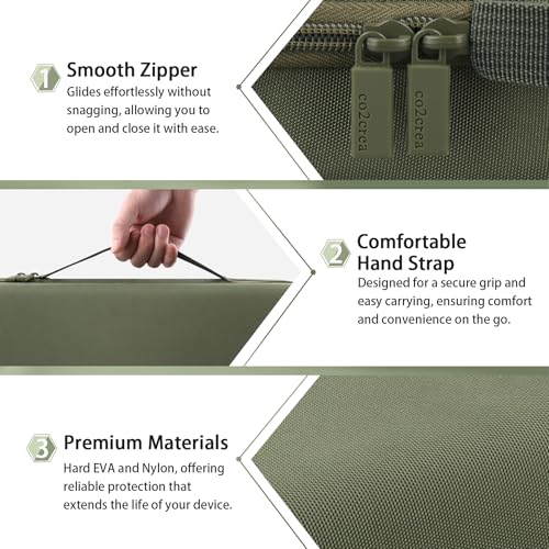 Hard Travel Case Compatible With 8Bitdo Retro Mechanical Keyboard 87 Keys Dual Super Programmable Buttons (Green Case)