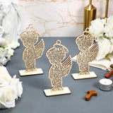 18 Pcs Guardian Angel Wings Boy Wooden Baptism Centerpiece For Table,Centros De Mesa Para Bautizo, Religious Baptism Favors For Baby Shower Wedding Party Decor