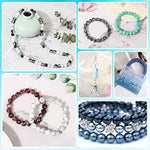 840Pcs 8Mm Glass Beads - 24 Colors, Round Marble Loose Beads For Men Women Bracelet Earring Necklace Jewelry Making Supplies