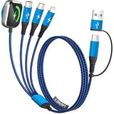 5FT 4 in 2 Multi Charging Cable with Apple Watch Charger USB C Lightning for iPhone Android