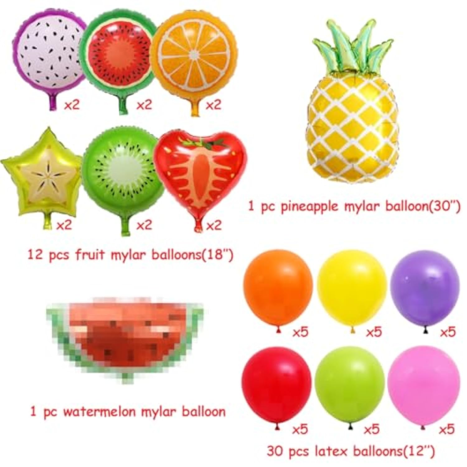 71 Packs Tutti Frutti Party Decorations Set Twotti Frutti Glitter Bann