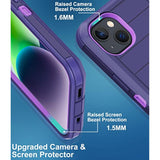 For Iphone 14 Case, Iphone 13 Case, [With Built-In Screen Protector] [Military Grade Drop Protection] Full Body Cover Shockproof Protective Phone Case For Apple Iphone 14/13