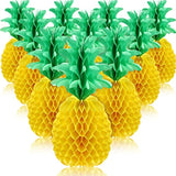 12 Pieces 14 Inch Pineapple Party Decoration Honeycomb Centerpieces Pineapple Tissue Paper Centerpieces Table Decorations For Hawaiian Luau Party Birthday Wedding Home Favor