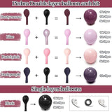 Black Pink Purple Balloons Double Stuffed Dark Plum Mauve Pink Pastel Lavender Lilac Balloon Garland Arch Kit For Wednesday Addams Birthday Baby Shower Wedding Goth Party Decorations