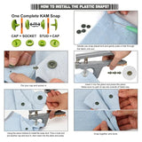 408 Sets Plastic Snap Buttons, No-Sew T5 Snaps With Organizer Storage