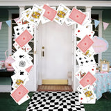 Wonderland Tea Party Decor 6.56x4.9 Ft Poker Cards Banner & Photo Booth Props