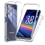Boost Mobile Celero 5G+ 2024 Case with Tempered Glass Clear Silicone