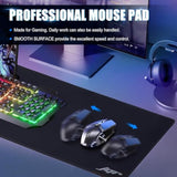 OCPC Jacquard Gaming Mouse Pad – Extra Large XL 900x400x3mm Desk Mat with Textured Fabric Surface, Non-Slip Natural Rubber Base, Water-Repellent – Black