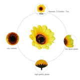 Artificial Sunflower Heads, 2.8" Fake Simulation Sunflower Head For Wedding Home Party Cake Decoration 30Pcs