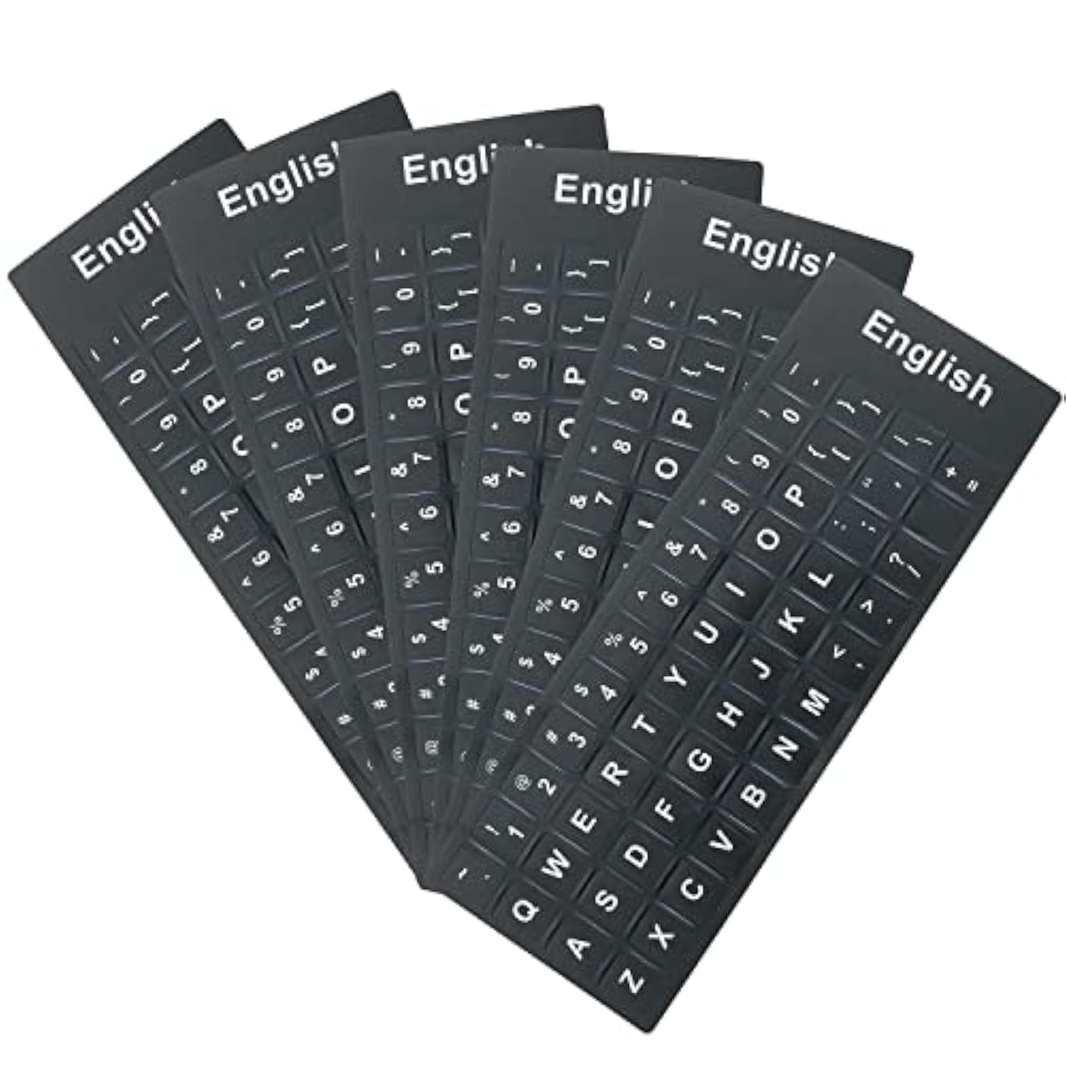 6Pcs Universal English Keyboard Letter Stickers Keyboard Letters Replacement S