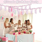 2 Pack Pink Bow Christmas Garland Banner Decor,Sweet Party Hanging Decorations For Women Coquette Birthday Bridal Shower Wedding Engagement Bachelorette Girl Baby Shower Supplies