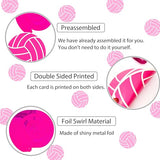 20pcs Pink Volleyball Hanging Paper Swirls Volleyball Birthday Decorations for Girls Hot Pink Volleyball Theme Ceiling Streamers for Pink Sports Party Breast Cancer Awareness Charity Events