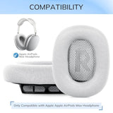 Ear Cushions For Airpods Max Headphone - Upgraded Mesh Earpads Replacement Compatible For Apple Airpods Max With Silicone Layer, Magnet, Memory Foam And Noise Isolation (Silver)