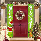 Christmas Banner Door String Porch Banner Merry Christmas Decorations Board Wall Hanging Christmas Xmas Winter Holiday Home Kitchen