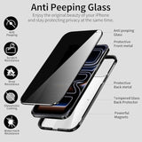 Magnetic Titanium Privacy Screen Case for iPhone 17 Pro Max Full Body Cover
