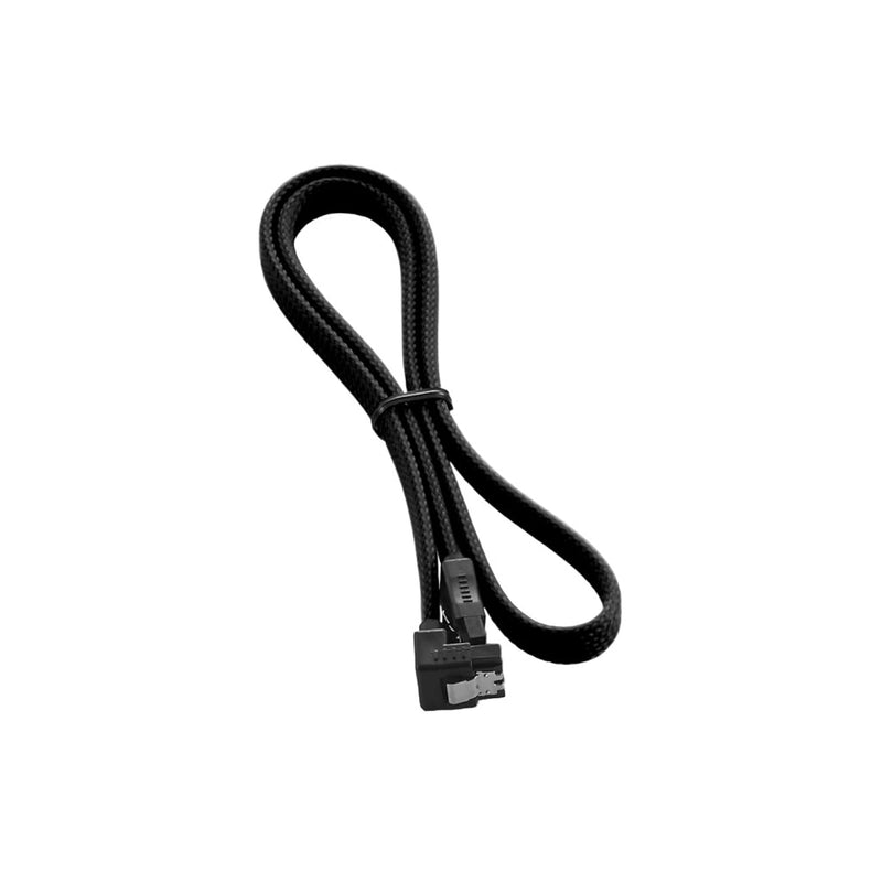 CableMod ModMesh Sleeved Right Angle SATA 3 Cable (Black, 60cm)