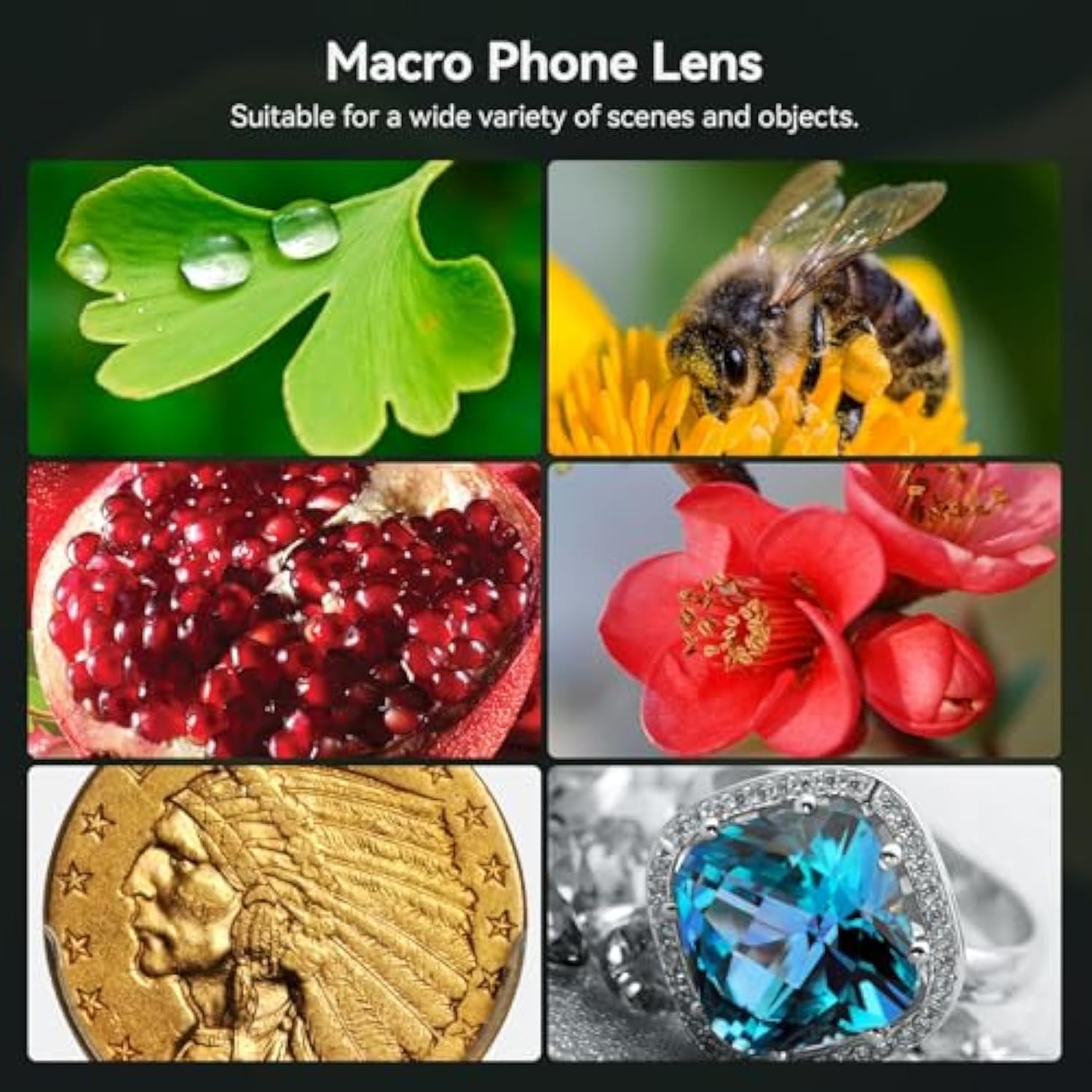 Professional Macro Lens Attachment for iPhone, Samsung, and Android Phones
