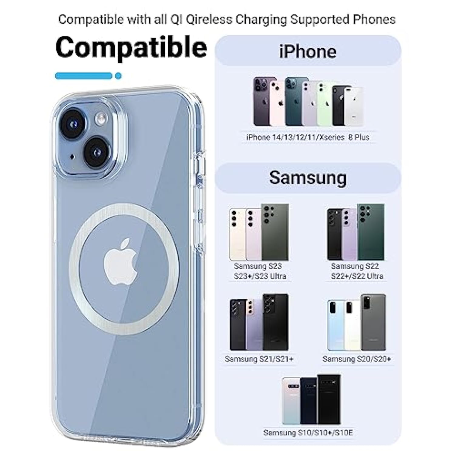 Magnetic Wireless Charging Magsafe Ring-6 Pcs,Ultra-Thin(0.4Mm) Magsafe Sticker, Compatible With Iphone 16/15/14/13 Series,Samsung Galaxy,Google Pixel Series,Magsafe Accessories-3Black&3Silver