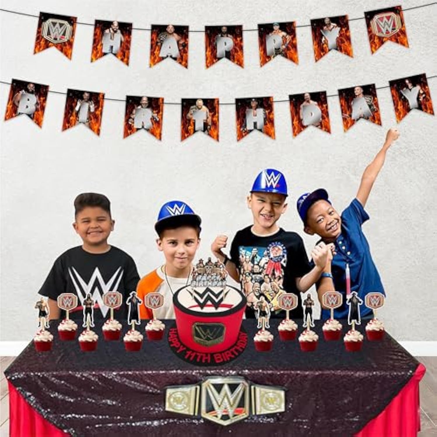 "Wwwe Happy Birthday Banner – Party Decorations For Adults – Durable Reusable Birthday Party Supplies – Perfect Birthday Décor For Boys, Girls, Men, Women – Indoor Outdoor Celebration Banner"