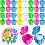 150 Pcs Colorful Tooth Savers Box, Plastic Tooth Holders Bulk For Boys Girls Kids Keepsake, Goodie Bag Fillers, Party Favor, Dentist Office, 5 Colors, 0.6 X 0.75 X 0.6 Inch