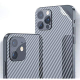 For Iphone 12 Pro Max Back Screen Protector 3D Carbon Fiber Ultra Thin Protective Film-2 Packs-Transparent