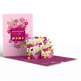 Mother'S Day Pop-Up Card For Her - 3D Greeting Cards For Mom, Wife, Women - Best Daughters Make The Best Moms - 5" X 7" Card - Blank Notecard & Envelope Included