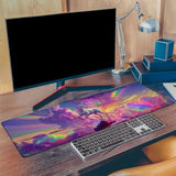 Majestic Unicorn Gaming Mouse Pad, Extended Unicorns And Rainbow Cloud Desk Mat Computer Laptop Mousepad, Robust Stitched Edges, 31.5"×11.8" Large Office Keyboard Mouse Pads For Desktop Decor