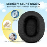 Replacement Ear Cushions For Audio Technica Ath M50X M50Xbt M50Rd M40X M30X M20X Msr7 Sx1 Monitor Headphones,Durable Thick Mesh Fabric Ear Cushions,Added Thickness(Black)