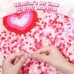 2000Pcs Valentine'S Day Pony Beads Bulk 4 Mixed Color Craft Plastic Beads Red Pink Rose White Spacer Beads For Diy Crafts Necklace Bracelet Making Supplies Hair Braiding Accessories