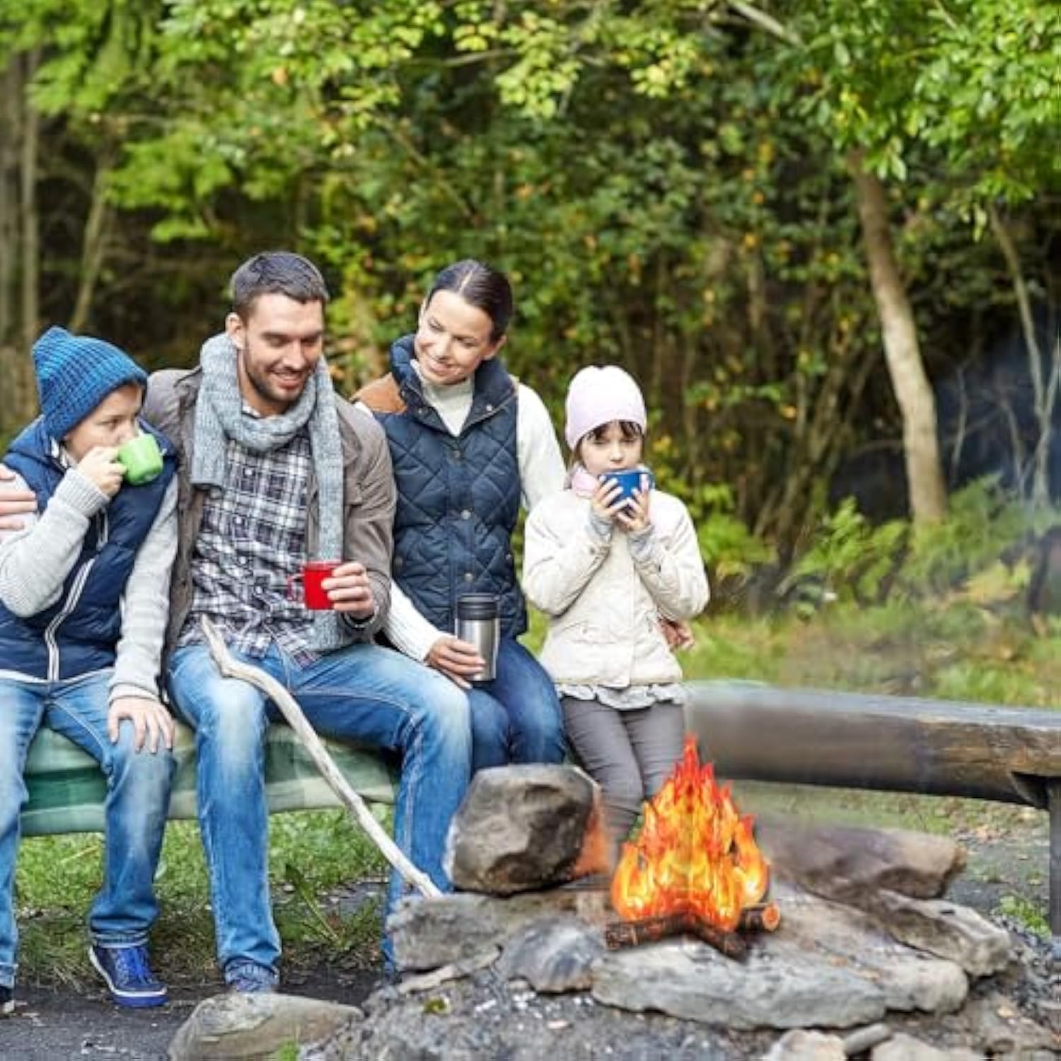 2 Set Fake Fire Fake Flame Camping Decoration 3D Cardboard Campfire Centerpiece Artificial Flames Campfire Party Decoration For Camp Bachelorette Christmas Party(16 X 13 Inch,Gold Orange)