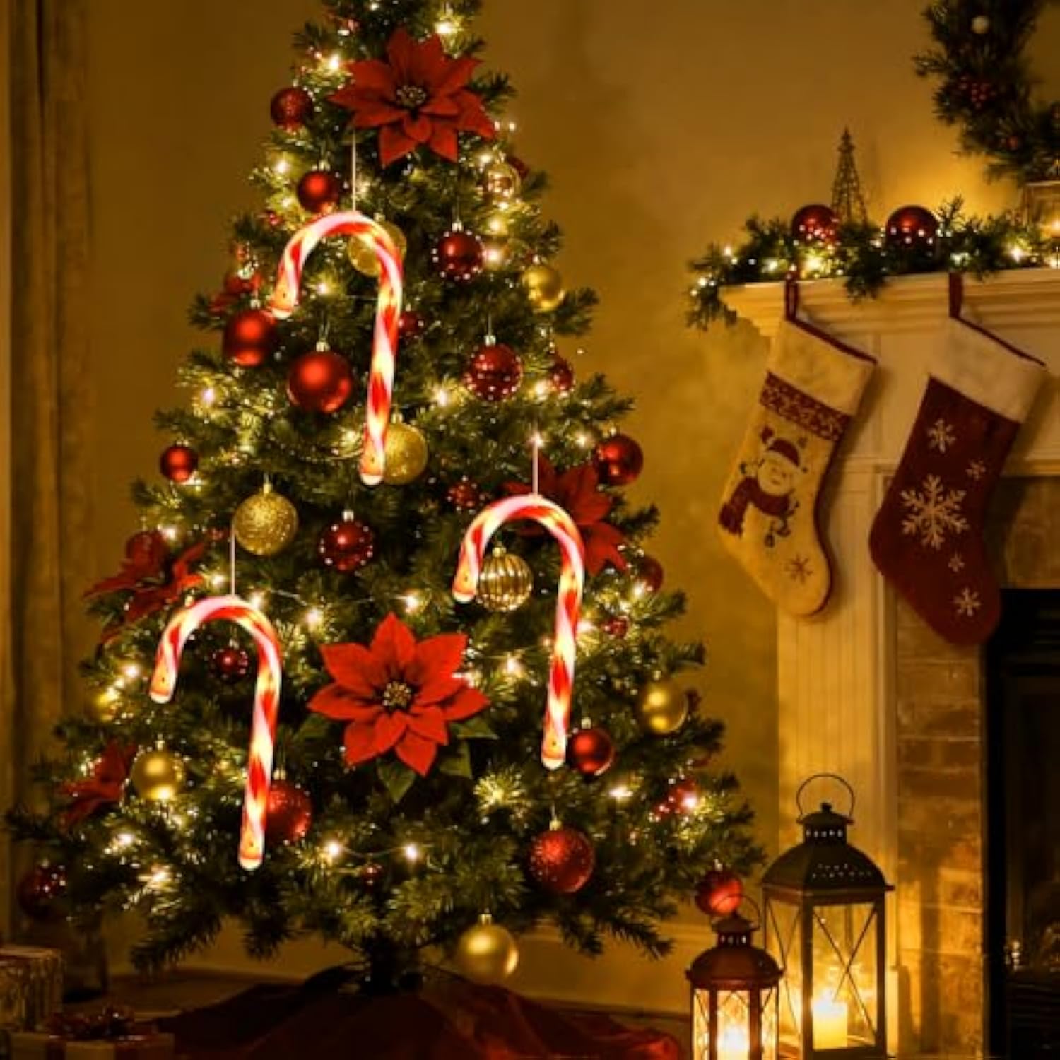 3 Pack Christmas Window Lights Decorations With Timer,Battery Powered Red Lighted Candy Cane Led Sucker For Xmas 2026 Ha