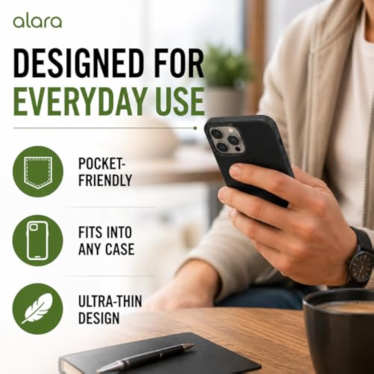 Ultra-Thin Insert for iPhone 15 Pro Max Case Compatibility