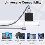 Micro Usb Cable 20Ft/6M,Long Android Charger Cable,Nylon Braided Durable Fast Phone Cord Charging For Samsung Galaxy S7 S6 Edge S5,Note,Lg G4,Htc,Ps4,Camera,Mp3