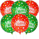6Pcs Foil Red And Green Balloons For Christmas Party Decorations, Indoor Decorations And Holiday Christmas Party Favors For Teens And Adults