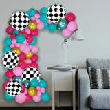 Wonderland Theme Balloon Garland Kit, Pink Blue Latex Balloons Arch Kit, Birthday Spring Tea Party Decorations