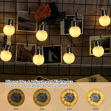 Globe String Lights Battery Operated 11.9Ft Marquee Letter Lights 12 Led Light Bulbs With Timer, Indoor Outdoor G40 Stri