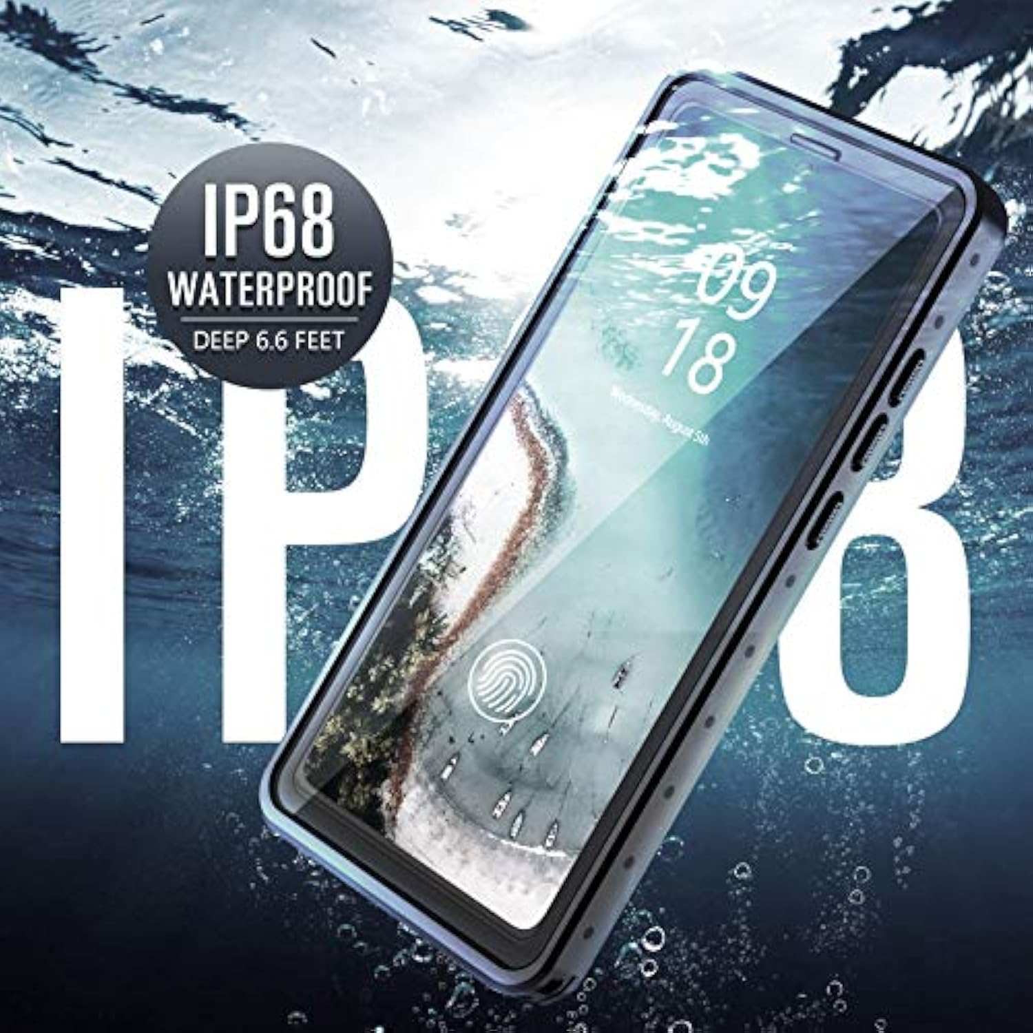For Samsung Galaxy Note 20 Case Waterproof, Built In Screen Protector 360° Full Body Heavy Duty Protective Shockproof Ip68 Underwater Case For Samsung Galaxy Note 20 6.7Inch(Black)