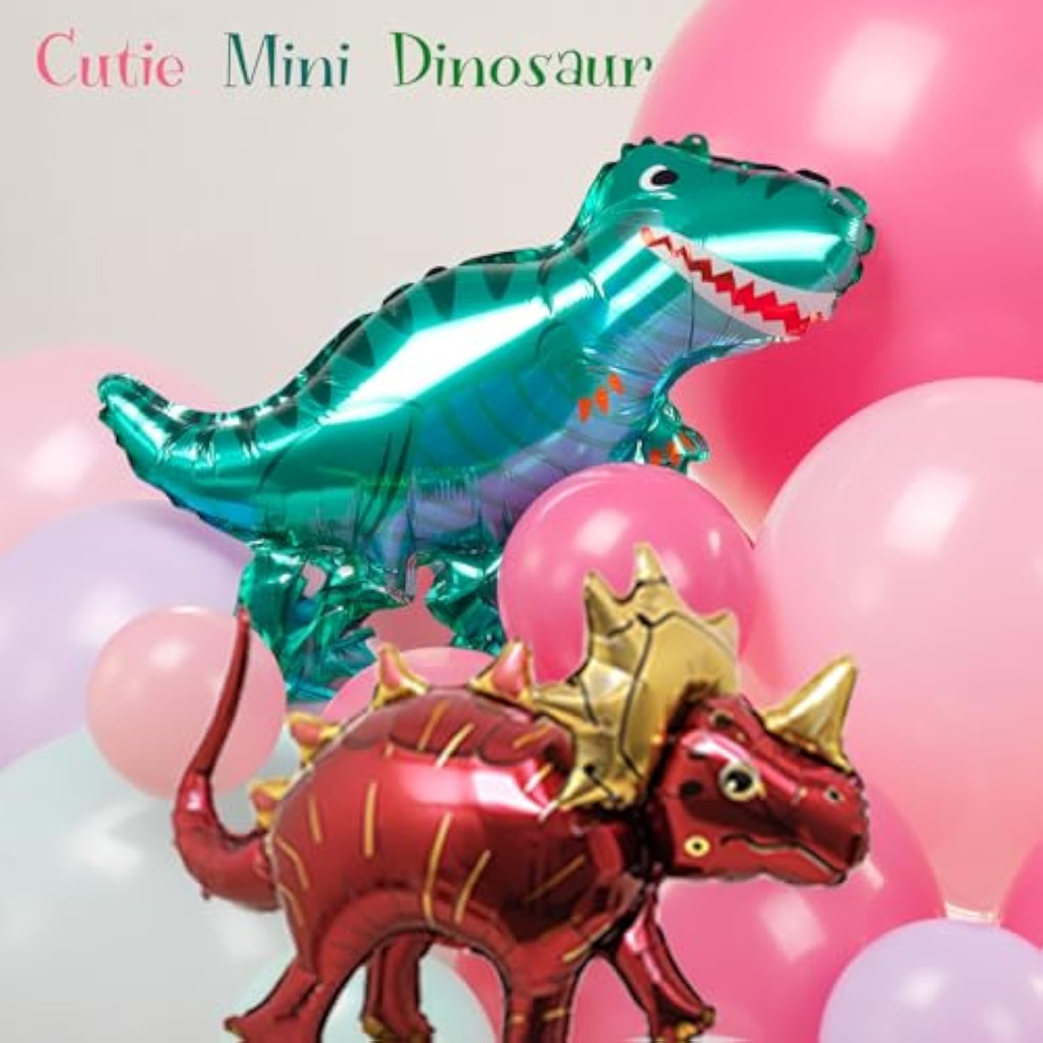 Pink Dino Balloon Garland Arch Kit With Pastel Pink Purple Teal And Foil Dinosaur Balloon For Dinosaur Theme Party Decorations For Girl