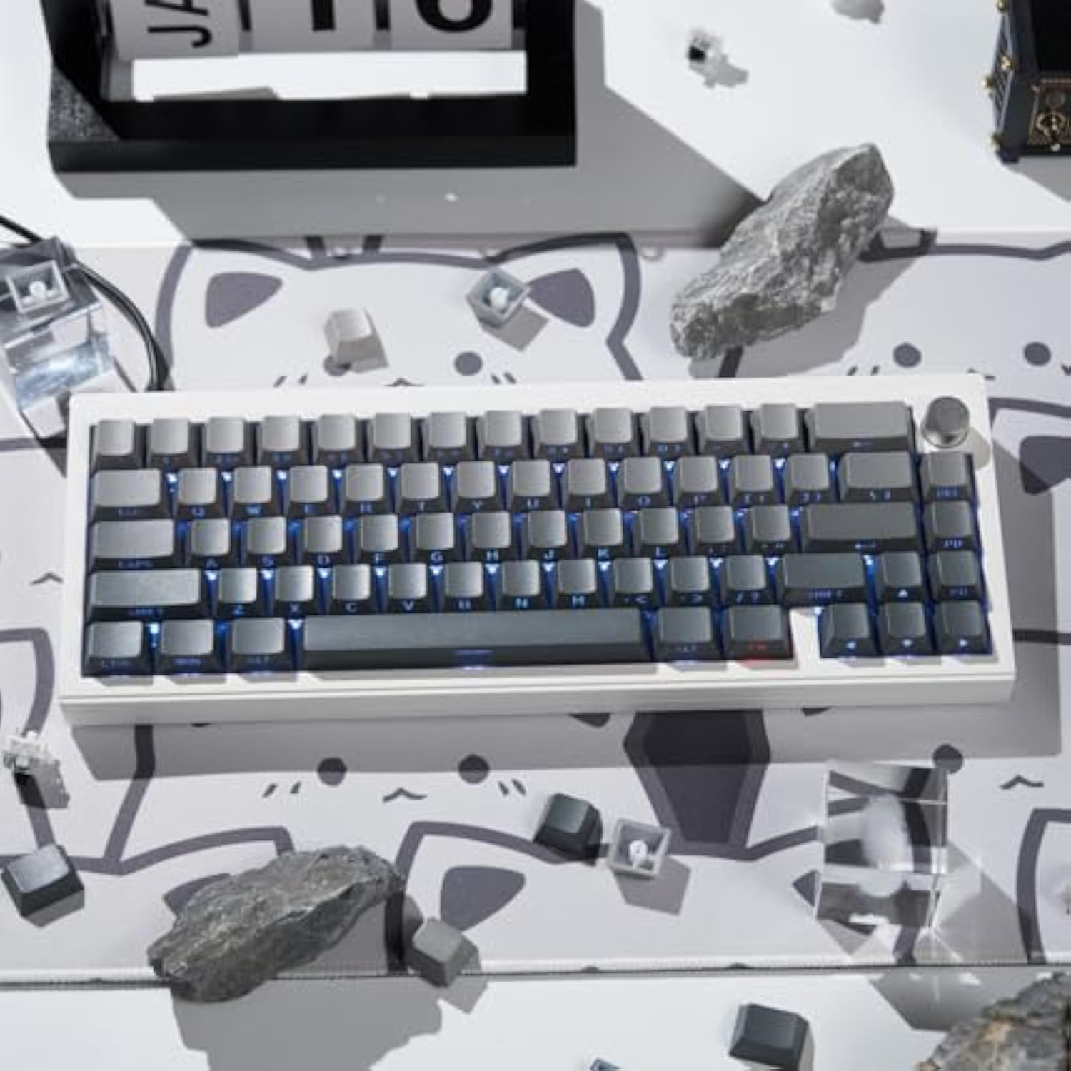 Pbt Doubleshot Keycaps 134 Keys Gradient Gray Backlit Oem Profile Keycaps Full