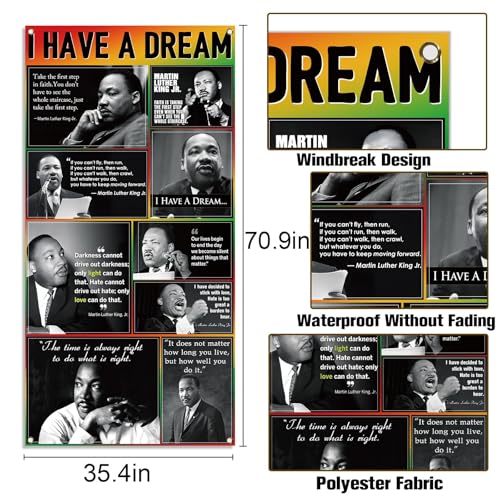 Martin Luther King Jr. Day Door Cover I Have A Dream Decorations MLK Day Black History Month School Classroom Office Door Decor