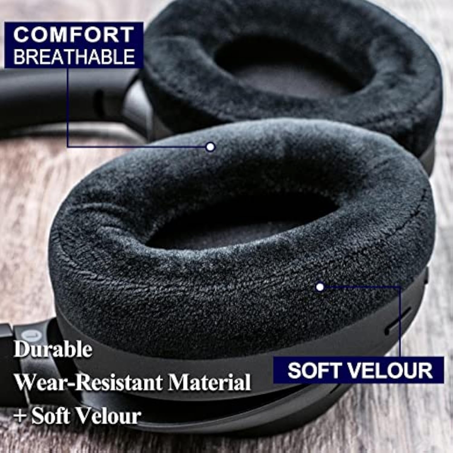 Wh-1000Xm4 Velour Earpads Replacement For Wh1000Xm4 Wh-1000Xm4 Headphones - Upgrade Soft Velour/Ear Cushion/Ear Cups By