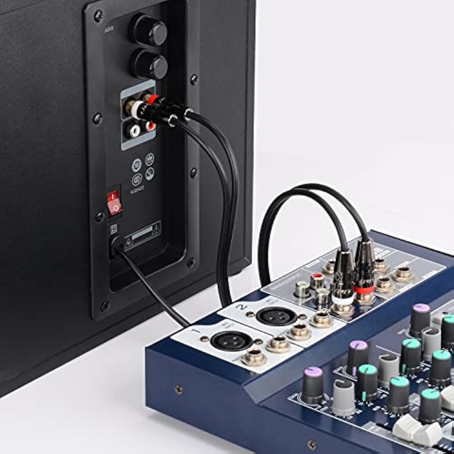 Dual 1/4 Inch Ts To Dual Rca Cable, Heavy Duty 1/4 Male To Rca Male Adapter Stereo Audio Interconnect Quarter Inch Cable, 6 Feet