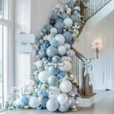 73pcs Dusty Blue White Balloon Arch Kit for Wedding, Baby Shower, or Birthday