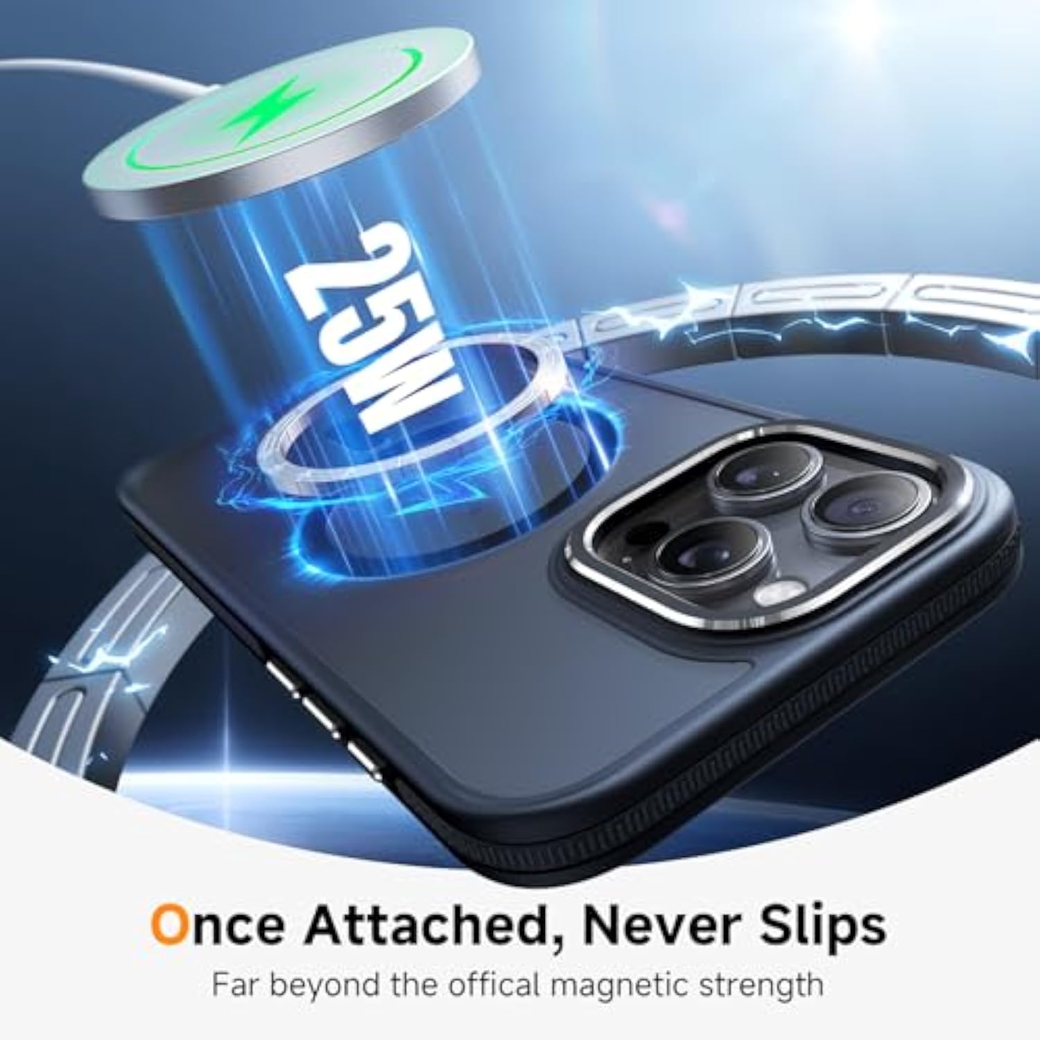 3 In 1 For Iphone 16 Pro Max Case, [Omni-Directional Protection] With 1X Screen Protector + 1X Camera Cover, [Seamless Work With Magsafe] Protective Magnetic Case For Iphone 16 Pro Max Black