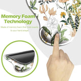 Ergonomic Mouse Pad With Wrist Support, Cute Mouse Pads With Nonslip Pu Base For Home Office Working Studying Easy Typing & Pain Relief Beautiful Floral