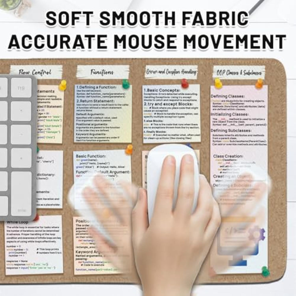 Gaming Mouse Pads, Python Programming Reference Mousepad Non-Slip Base ...