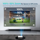 Projector With Wifi And Bluetooth, Upgrade Outdoor Projector, Mini Movie Projector Supports 1080P Synchronize Smartphone Screen By Wifi/Usb Cable For Home Entertainment (Wifi)
