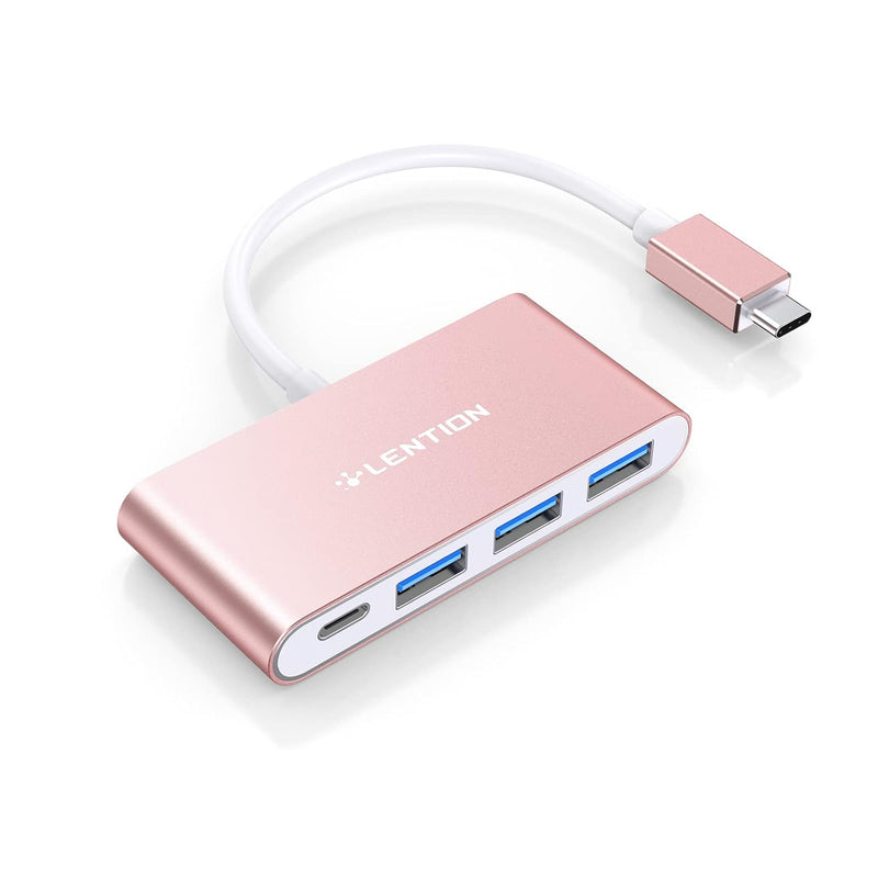 LENTION 4-in-1 USB-C Hub with 3 USB 3.0 and Type C Power Delivery Compatible 2