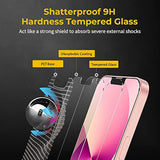 3 Pack Screen Protector For Iphone 13/13 Pro/14 & Iphone 16E, Double Shatterproof Tempered Glass [Easy Installation] [Hd Clear] [Case Friendly] For 6.1 Inch